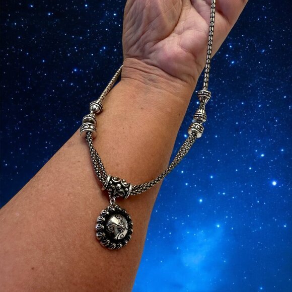 Brighton Double Strand Rondall Charm Necklace Retired in EUC - Picture 3 of 9